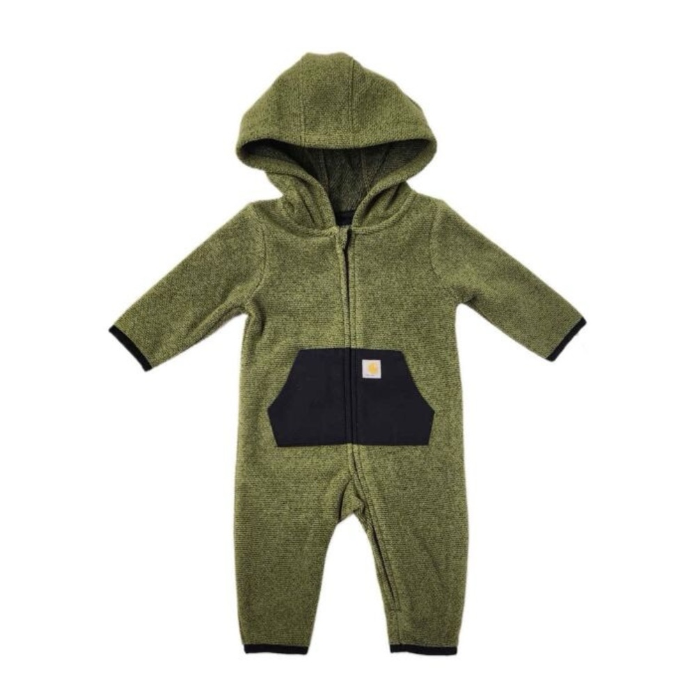 Carhartt Green and Black Hooded Fleece Footie